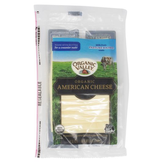 Organic Valley American Cheese Slices, White, Organic Azure Standard