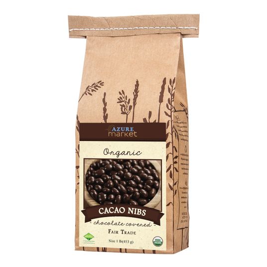 SunRidge Farms Cacao Nibs, Dark Chocolate Covered, Organic, Fair