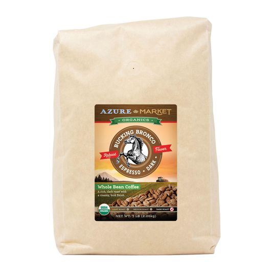 Azure Market Organics Coffee Whole Bean, Espresso, Dark Roast