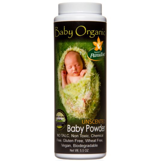 Nature's Paradise Organics Baby Powder, Unscented, Organic Azure