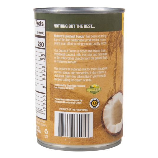 Nature's Greatest Foods Coconut Cream, Organic - Azure Standard