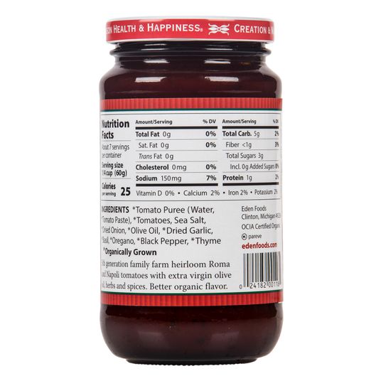 Eden Foods Pizza Pasta Sauce, Organic - Azure Standard