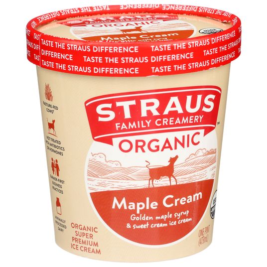☆ すずまま様│イオ-ヌクリーム、サンプロ、ルース２ Straus Family Creamery Ice Cream, Maple Cream, Organic - Azure