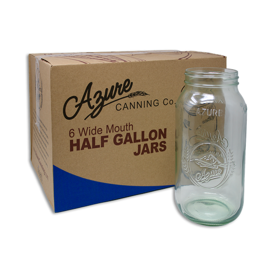 Azure Canning Co. Canning Jars, Half-Gallon, Wide Mouth (JARS ONLY