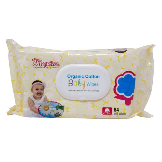 Maxim Hygiene Products Cotton Baby Wipes, Organic Azure Standard