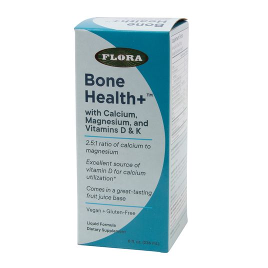 Flora BoneHealth+, Calcium, Magnesium, Vitamins D & K, Liquid Azure