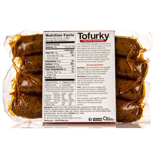 Tofurky - Italian Sausage, 14 Ounce - 5 per case.