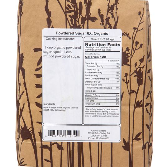 Azure Market Organics Powdered Sugar 6X, Organic - Azure Standard