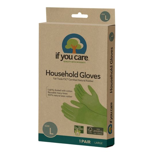 If You Care Household Gloves, Cotton Flock Lined, Large Azure Standard