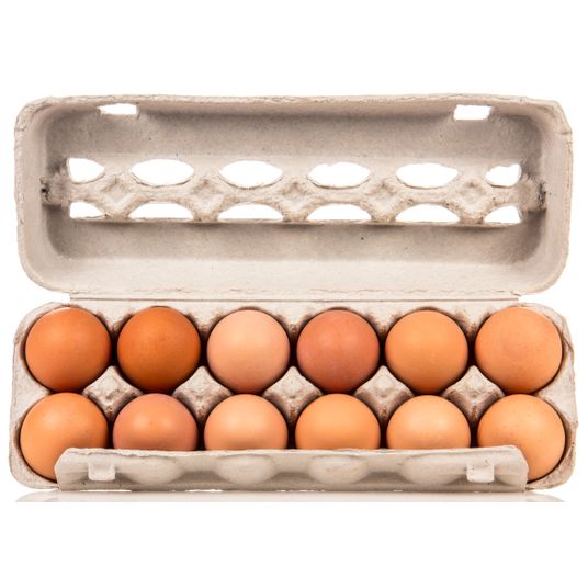 Stiebrs Farm Fresh Eggs Jumbo, Brown (in cartons) - Azure Standard