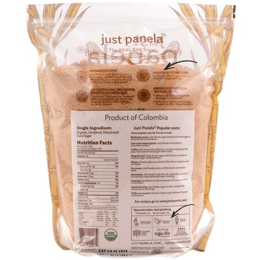 Just Panela Cane Sugar, Unrefined, Organic - Azure Standard