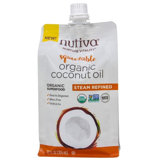 Nutiva Coconut Oil, Refined, Squeezable, Organic Azure Standard