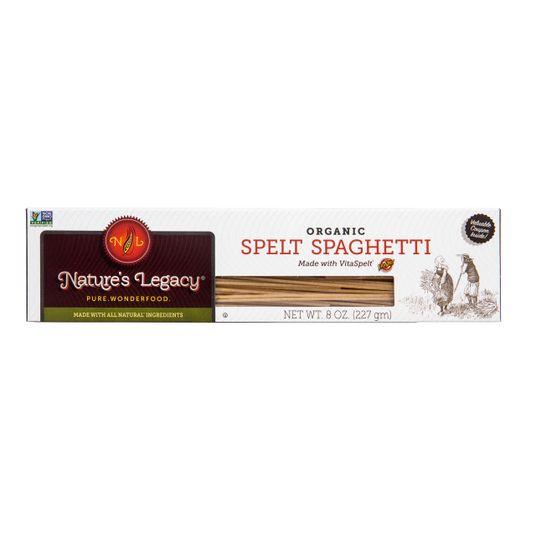 Nature's Legacy Pasta, Vita Spelt, White Spaghetti, Organic Azure Standard
