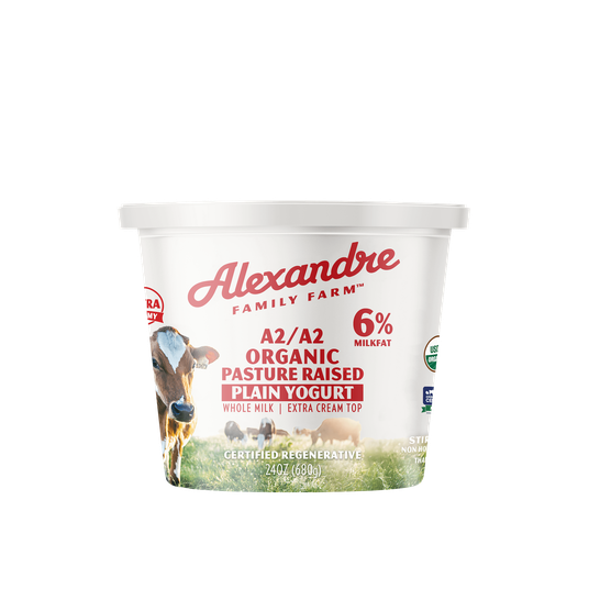 Alexandre Family Farm Yogurt, A2, Plain, Whole Milk, Extra Cream
