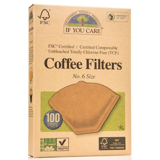 If You Care Coffee Filters, No. 6, 100 Unbleached Azure Standard