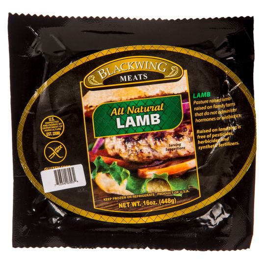 Blackwing Quality Meats Lamb, Ground, Frozen, Natural Azure Standard