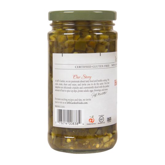 Jeff's Garden Jalapeno Peppers, Hot, Diced - Azure Standard