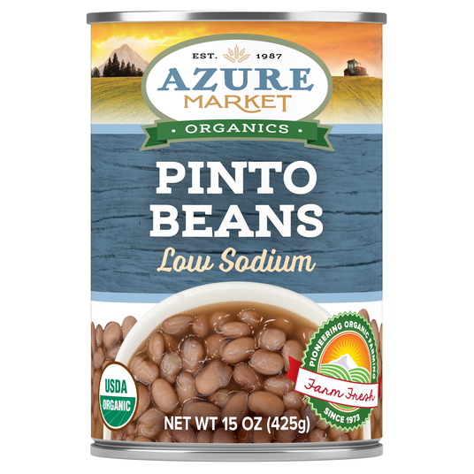 Azure Market Organics Pinto Beans, Low Sodium, Organic Azure Standard