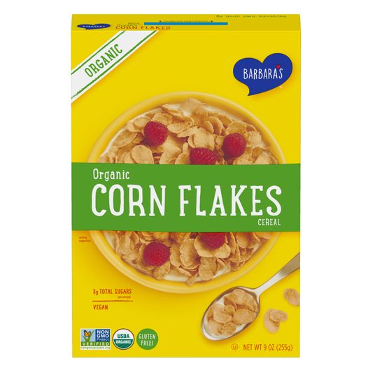 Barbara's Bakery Corn Flakes, Organic, GF Azure Standard
