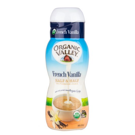 Organic Valley Half & Half, French Vanilla, Organic Azure Standard