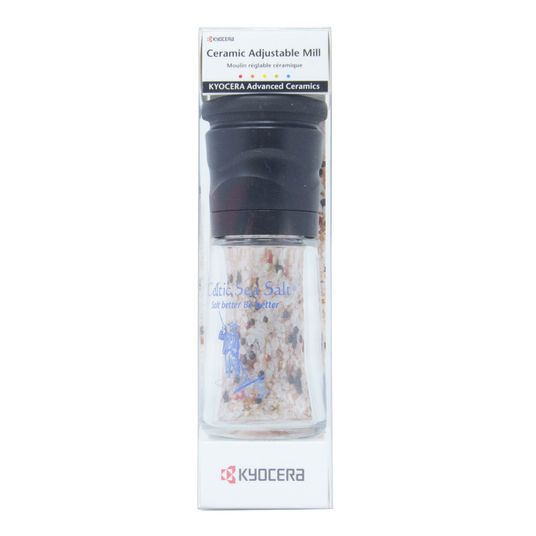 Celtic Sea Salt Grinder, Fine, Black, Ceramic - Azure Standard