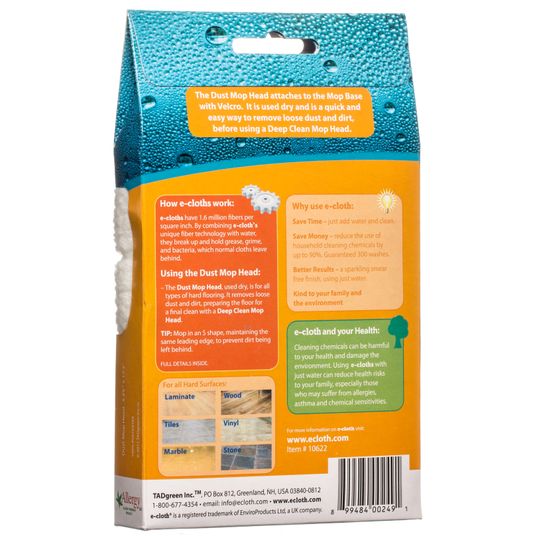 E Cloth Dust Mop Head Azure Standard