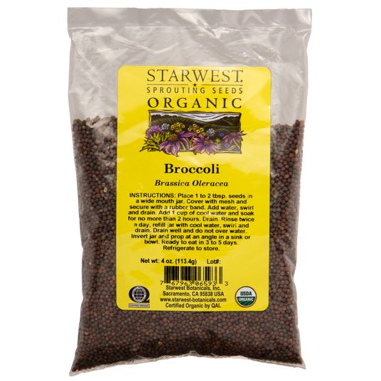 Starwest Broccoli Sprouting Seeds, Organic Azure Standard