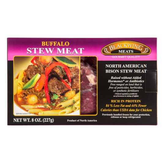 Blackwing Quality Meats Buffalo Stew Meat, Frozen Azure Standard