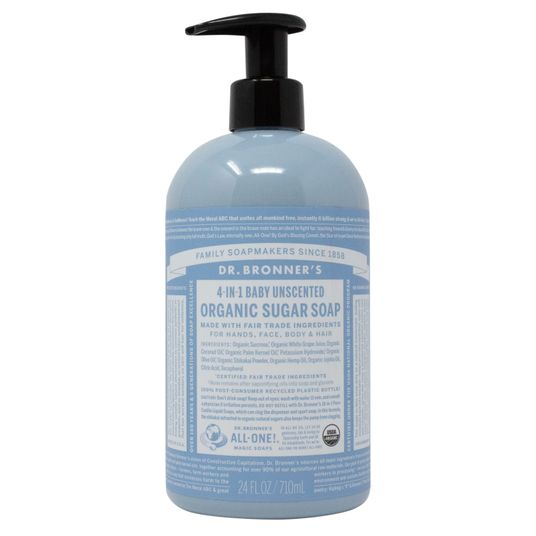Dr Bronner Sugar Pump Soap, Baby, Unscented, Organic Azure Standard