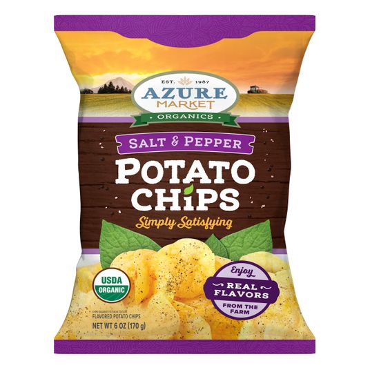 Azure Market Organics Potato Chips, Salt & Pepper, Organic - Azure