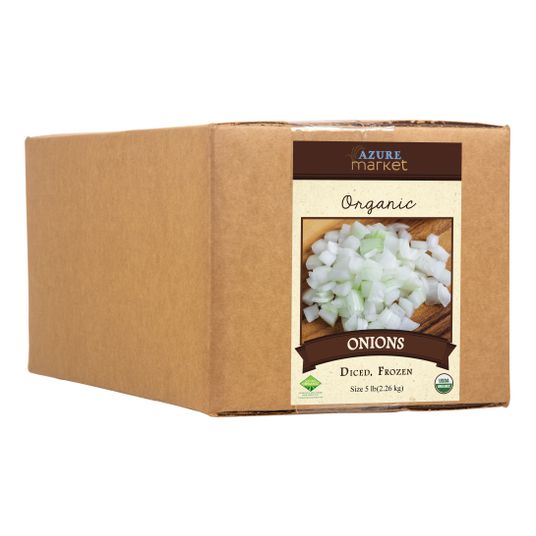 Azure Market Organics Onions, Diced, Frozen, Organic