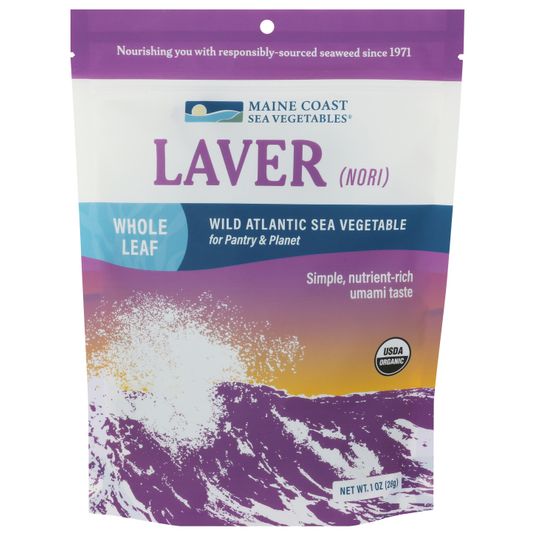 Maine Coast Sea Vegetables Laver, Wild Atlantic Nori, Whole Plant