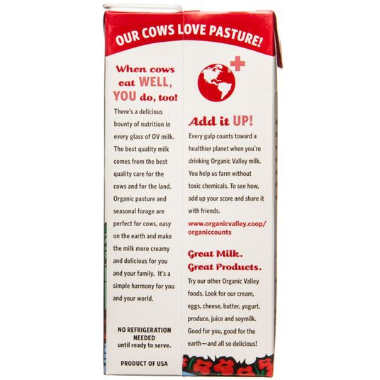 Organic Valley Whole Milk Homogenized, Shelf Stable, Organic