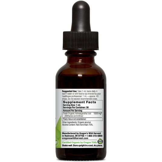 Oregon's Wild Harvest Ashwagandha Extract, Organic - Azure Standard