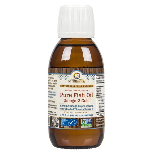 Nutrigold Fish Oil Liquid Omega3, Lemon Azure Standard