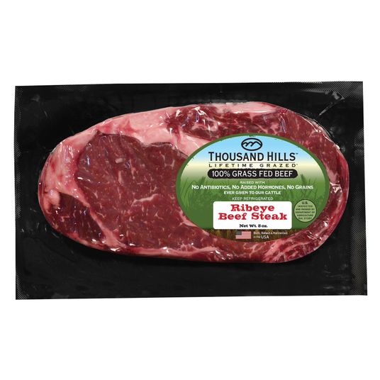 Thousand Hills Ribeye Steak, GrassFed, Frozen Azure Standard