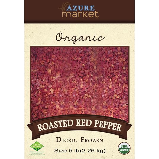 Azure Market Organics Roasted Red Pepper, Diced, Frozen, Organic