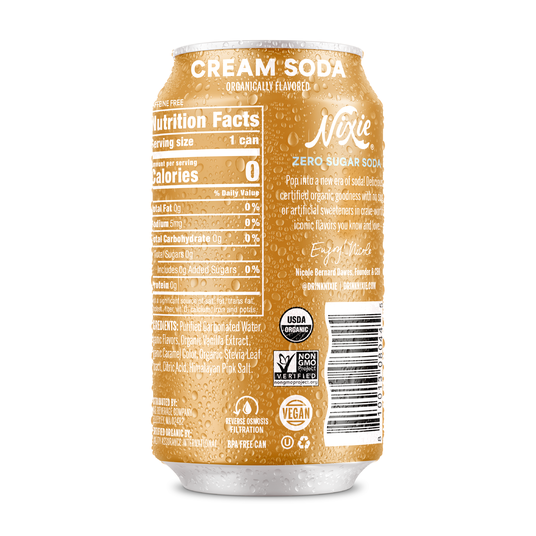 Nixie Zero Sugar Soda, Cream Soda, Organic - Azure Standard