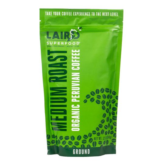 Laird Superfood Coffee, Medium Roast, Ground, Peruvian, Organic