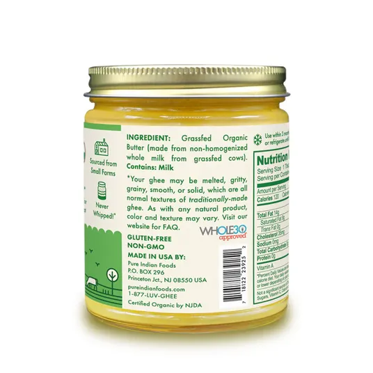 Aazon.co : Ancient Organics Ghee, Organic Grass Fed Ghee Butter – Gluten Free Ghee, Clarified