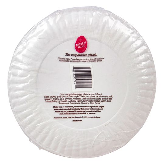 Natural Value Plates, Heavy Duty Paper 9 inch, Recycled - Azure Standard