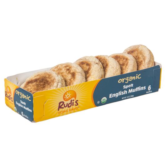 Rudi's Bakery Spelt English Muffins, Frozen, Organic Azure Standard