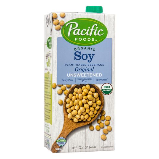 Pacific Foods Soy Milk, Unsweetened, Original, Organic Azure Standard