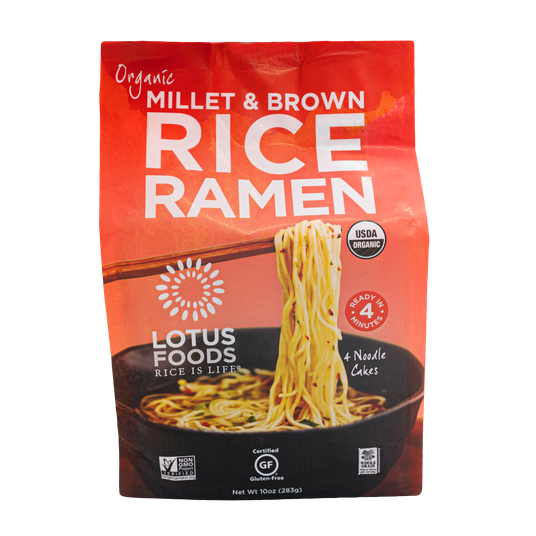 Lotus Foods Millet & Brown Rice Ramen, Family Pack, Organic