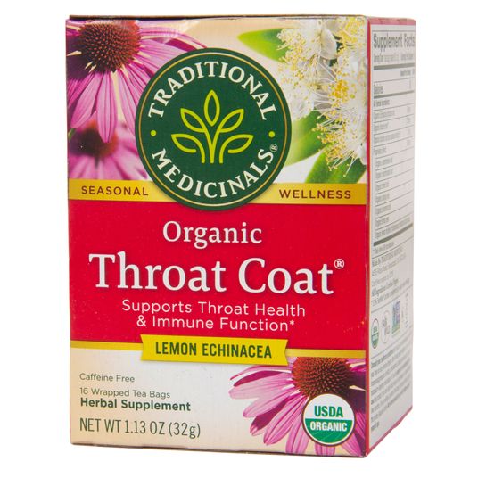 Traditional Medicinals Throat Coat Lemon Echinacea Tea Organic Azure Standard
