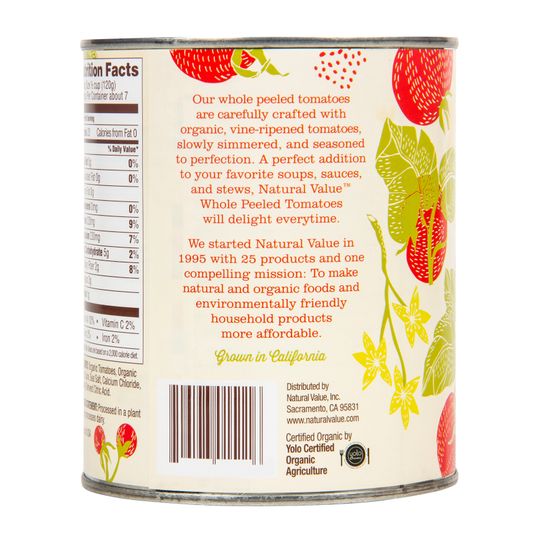 Natural Value Tomatoes, Whole Peeled, Organic - Azure Standard