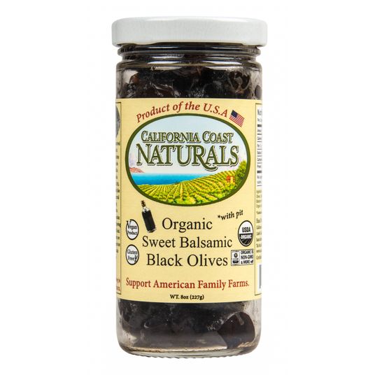 California Coast Naturals Black Olives, Sweet Balsamic, Sun Dried