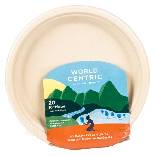World Centric Plates, Compostable, 10 in Azure Standard