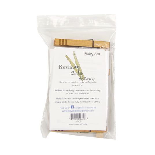 Kevin's Quality Clothespins Clothespins, Lineseed Oil Finish - Azure ...