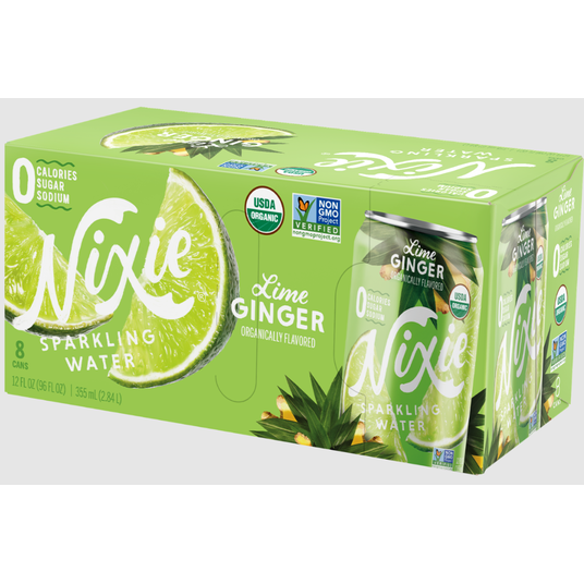 Nixie Sparkling Water, Lime Ginger, Organic - Azure Standard